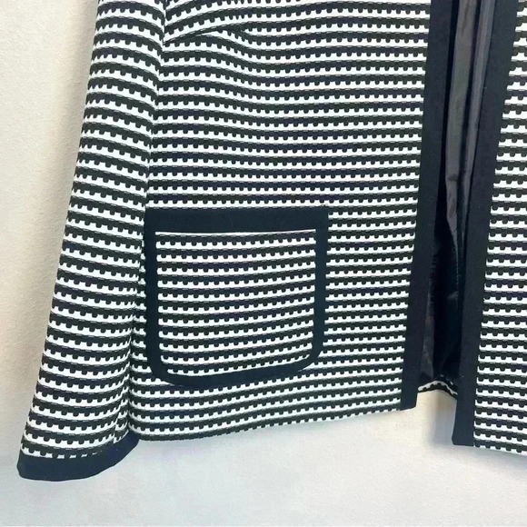 Nine West Women’s Knit Jacquard Open Front Blazer Jacket Size 14 - Picture 4 of 12